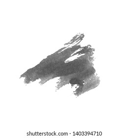Vector Brush Stroke. Grunge Ink pen. Distressed quill. Black Modern Textured pen Stroke. Curls of a spiral drawn with ink by a sharp feather