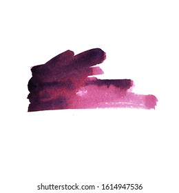 Vector Brush Stroke. Grunge Ink pen. Distressed quill. Black Modern Textured pen Stroke. Curls of a spiral drawn with ink by a sharp feather