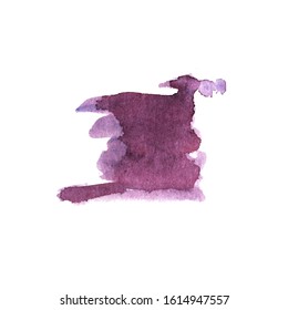 Vector Brush Stroke. Grunge Ink pen. Distressed quill. Black Modern Textured pen Stroke. Curls of a spiral drawn with ink by a sharp feather