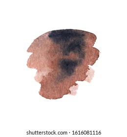 Vector Brush Stroke. Grunge Ink pen. Distressed quill. Black Modern Textured pen Stroke. Curls of a spiral drawn with ink by a sharp feather