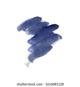 Vector Brush Stroke. Grunge Ink pen. Distressed quill. Black Modern Textured pen Stroke. Curls of a spiral drawn with ink by a sharp feather