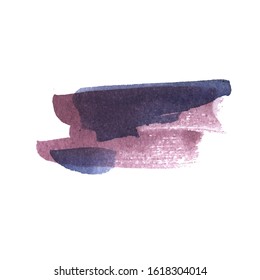 Vector Brush Stroke. Grunge Ink pen. Distressed quill. Black Modern Textured pen Stroke. Curls of a spiral drawn with ink by a sharp feather