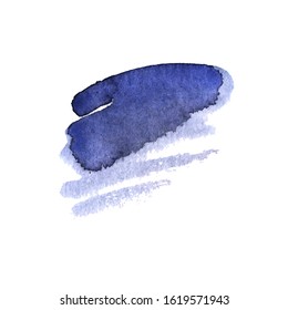 Vector Brush Stroke. Grunge Ink pen. Distressed quill. Black Modern Textured pen Stroke. Curls of a spiral drawn with ink by a sharp feather