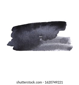 Vector Brush Stroke. Grunge Ink pen. Distressed quill. Black Modern Textured pen Stroke. Curls of a spiral drawn with ink by a sharp feather