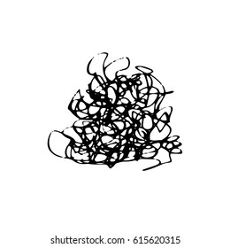 Vector Brush Stroke. Grunge Ink pen. Distressed quill. Black Modern Textured pen Stroke.