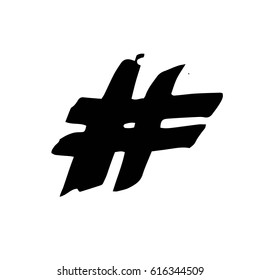 Vector Brush Stroke. Grunge Ink pen. Distressed quill. Black Modern Textured pen Stroke.