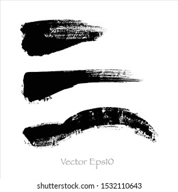 Vector brush stroke grunge set background.creative illustration