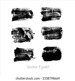 Vector brush stroke grunge set watercolor background.creative illustration