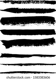 Vector brush stroke. Hand drawn brush stroke. Ink splash vector. Real paint imitation