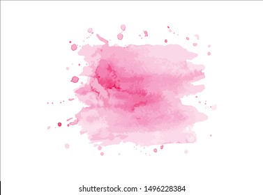 vector brush stroke pink watercolor.graffiti creative illustration.