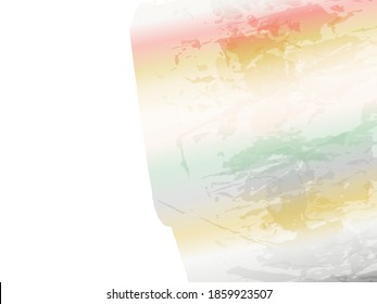 Vector Brush Stroke. Rainbow Isolated Splash on White Backdrop. Abstract Fluid Splash.  Sale Banner Brushstroke. Gradient Paintbrush. Watercolor Textured Background.