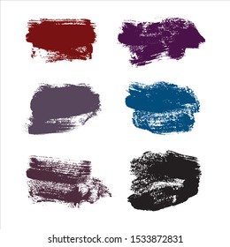 Vector brush stroke set background.creative illustration