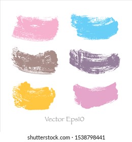 Vector brush stroke set background.creative illustration