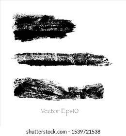 Vector brush stroke set background.paint grunge creative illustration