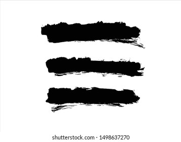 vector brush stroke set black watercolor.graffiti creative illustration