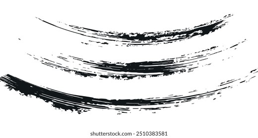 Vector brush Stroke . Vector set of hand drawn brush strokes, stains for backdrops. Monochrome design elements set. Black stripes isolated. paintbrush