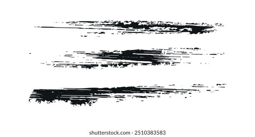 Vector brush Stroke . Vector set of hand drawn brush strokes, stains for backdrops. Monochrome design elements set. Black stripes isolated. paintbrush