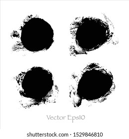 Vector brush stroke set watercolor background.paint grunge creative illustration