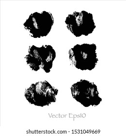 Vector brush stroke set watercolor background.paint grunge creative illustration