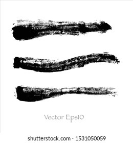 Vector brush stroke set watercolor background.creative illustration