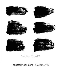 Vector brush stroke set watercolor background.paint grunge creative illustration