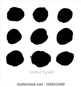 Vector brush stroke set watercolor. paint grunge creative illustration.