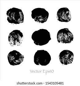 Vector brush stroke set watercolor. paint grunge creative illustration.