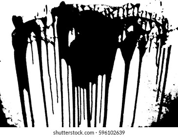 Vector brush stroke . Splatter Paint Texture . Distress Grunge background . Scratch, Grain, Noise template . Black Spray Blot of Ink.Place illustration Over any Object to Create smudge Grungy Effect .