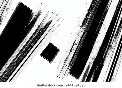 Vector brush stroke texture. Distressed uneven grunge background. Abstract distressed vector illustration. Overlay over any design to create interesting effect. Black isolated on white. EPS10. Grunge.
