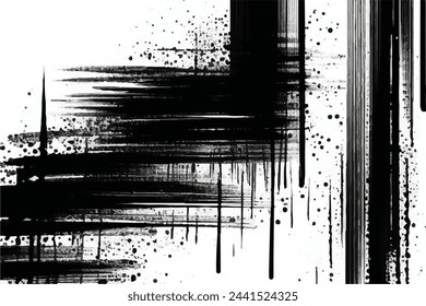 Vector brush stroke texture. Distressed uneven grunge background. Abstract distressed vector illustration. Overlay over any design to create interesting effect. Black isolated on white. EPS10. Grunge.