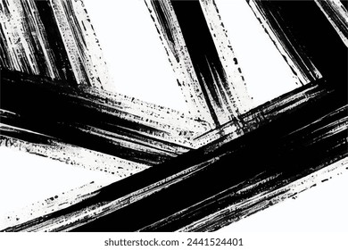 Vector brush stroke texture. Distressed uneven grunge background. Abstract distressed vector illustration. Overlay over any design to create interesting effect. Black isolated on white. EPS10. Grunge.