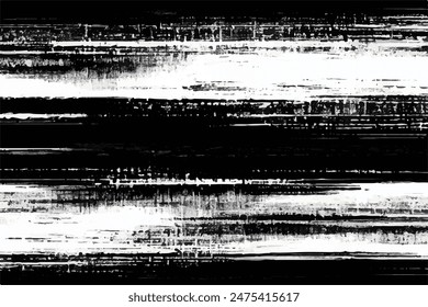 Vector brush stroke texture. Distressed uneven grunge background. Abstract distressed vector illustration. Black and white Grunge texture. Black isolated on white. EPS10