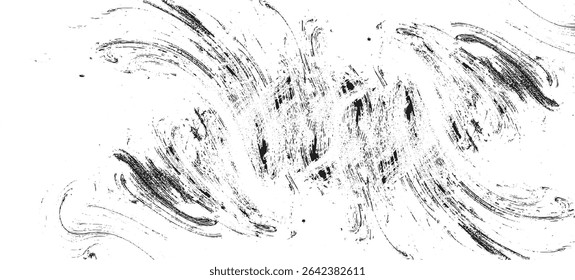 Vector brush stroke texture. Distressed uneven grunge background. Abstract vector illustration. Overlay over any design to create interesting effect and depth. Black isolated on white. EPS10