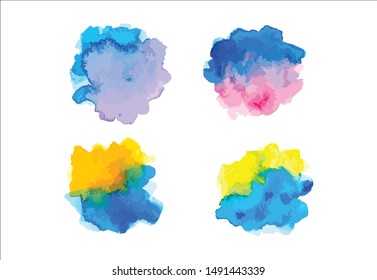 vector brush stroke watercolor background.creative illustration