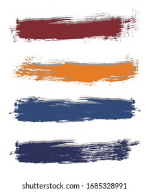 Vector brush stroke watercolor illustration. Dirty artistic design element, box, frame or background for text. Colorful vector watercolor brush strokes Prints for your design.