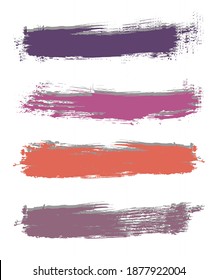Vector brush stroke watercolor illustration. Drawing with a brush, sponge, textile.Gouache. Colorful vector watercolor brush strokes Creative design.