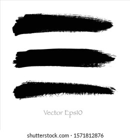 Vector brush stroke watercolor illustration.paint black background