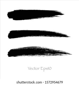 Vector brush stroke watercolor illustration.paint black background