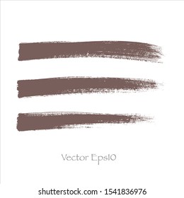 Vector brush stroke watercolor.color brown paint background.