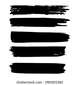 Vector brush Stroke,Grunge Paint stripe  Black isolated.