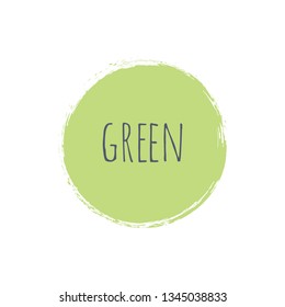 vector brush strokes circles of paint on white background 