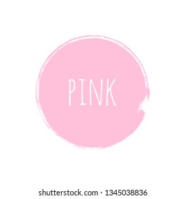 vector brush strokes circles of paint on white background 