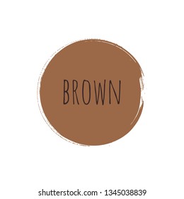 vector brush strokes circles of paint on white background 