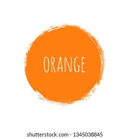 pincel vectorial trazos círculos de pintura sobre fondo blanco