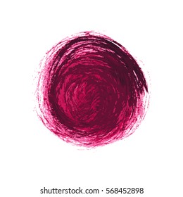 vector brush strokes circles of paint on white background 