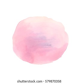 vector brush strokes circles of paint on white background. watercolor