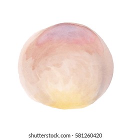 vector brush strokes circles of paint on white background. watercolor
