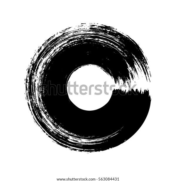 Vector Brush Strokes Circles Paint On Stock Vector (Royalty Free) 563084431