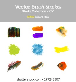 Vector Brush Strokes Collection EPS10 Ready File