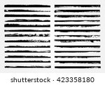 Vector brush strokes.Set of grunge edges.Grunge borders.